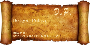 Dolgos Petra névjegykártya